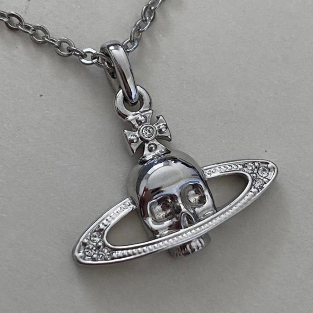 [SOLD] Vivienne Westwood Skull Logo Necklace